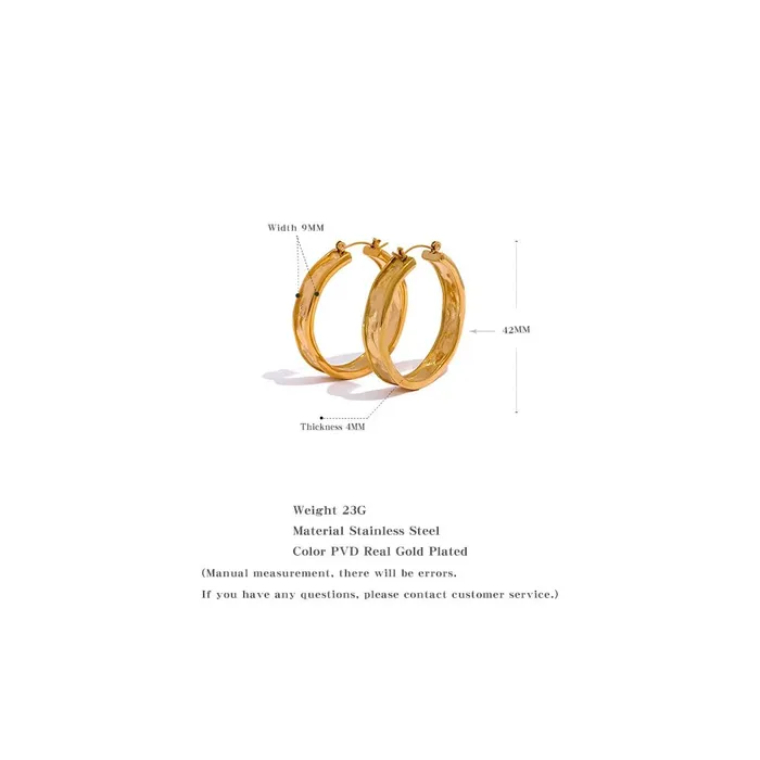 Mabel Love Co Earrings Ripple Hoop Earrings
