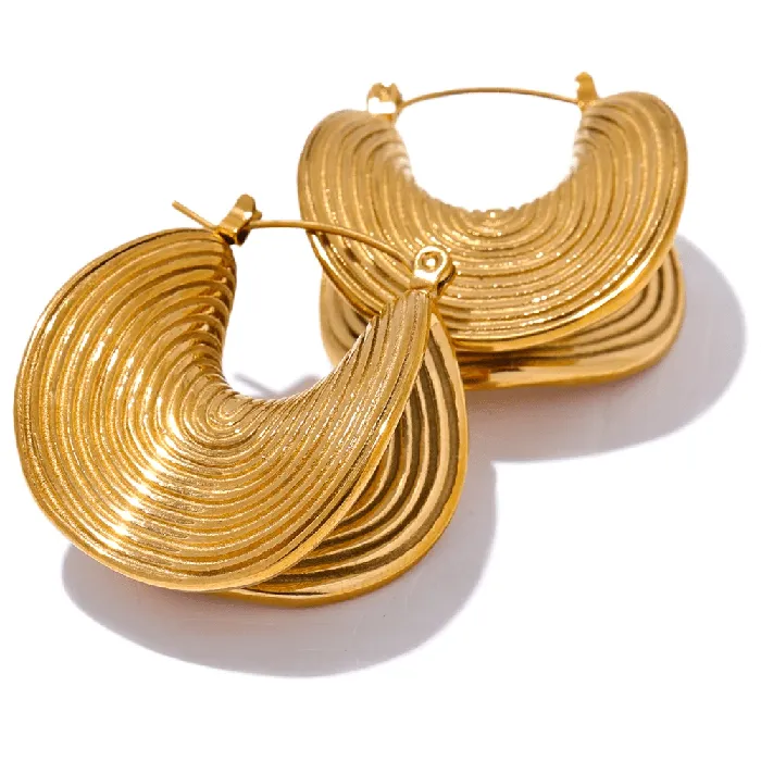 Mabel Love Co Earrings Tate Curved Hoop Earrings