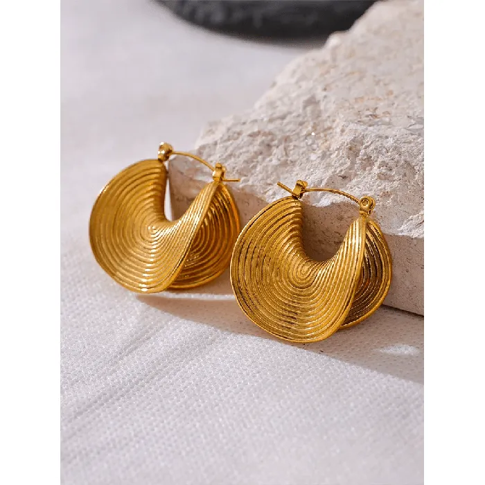 Mabel Love Co Earrings Tate Curved Hoop Earrings
