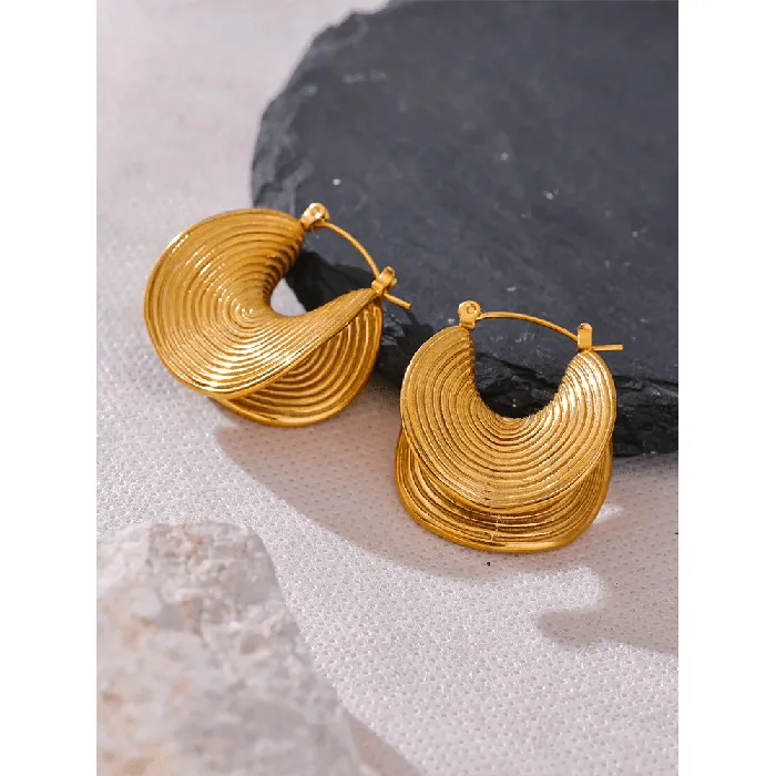 Mabel Love Co Earrings Tate Curved Hoop Earrings