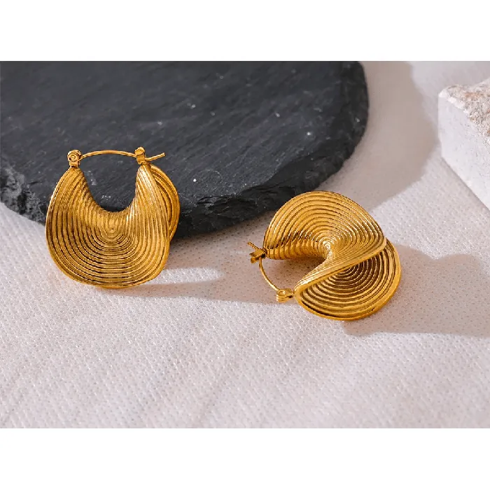 Mabel Love Co Earrings Tate Curved Hoop Earrings