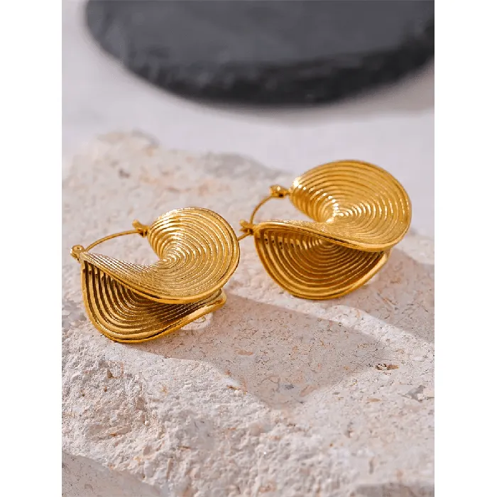 Mabel Love Co Earrings Tate Curved Hoop Earrings