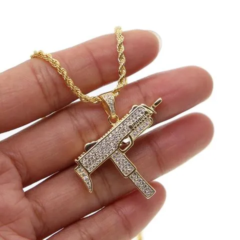 MICRO DIAMOND UZI NECKLACE apollo31gold Necklaces
