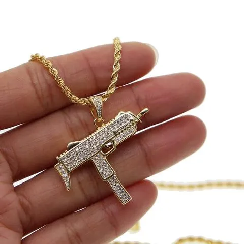 MICRO DIAMOND UZI NECKLACE apollo31gold Necklaces