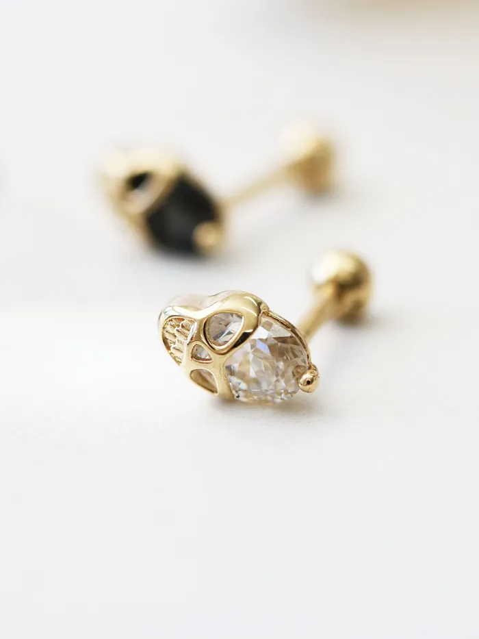 MinimalBijoux 14K gold Cutie Skull cartilage earring 18g16g Earrings
