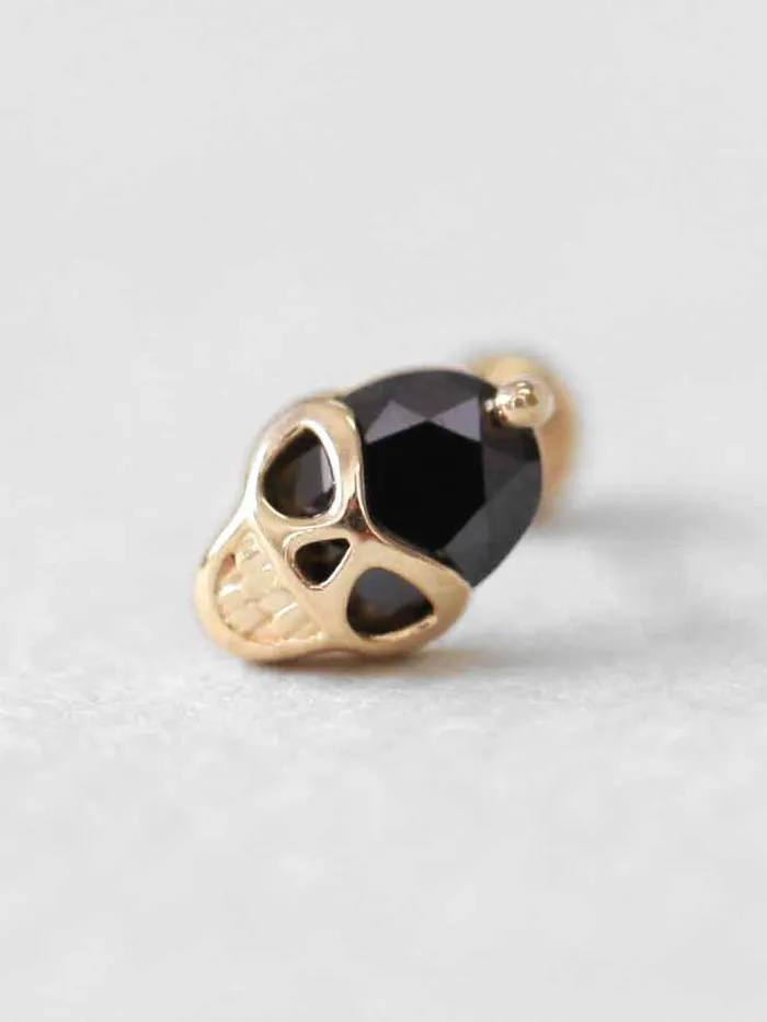 MinimalBijoux 14K gold Cutie Skull cartilage earring 18g16g Earrings