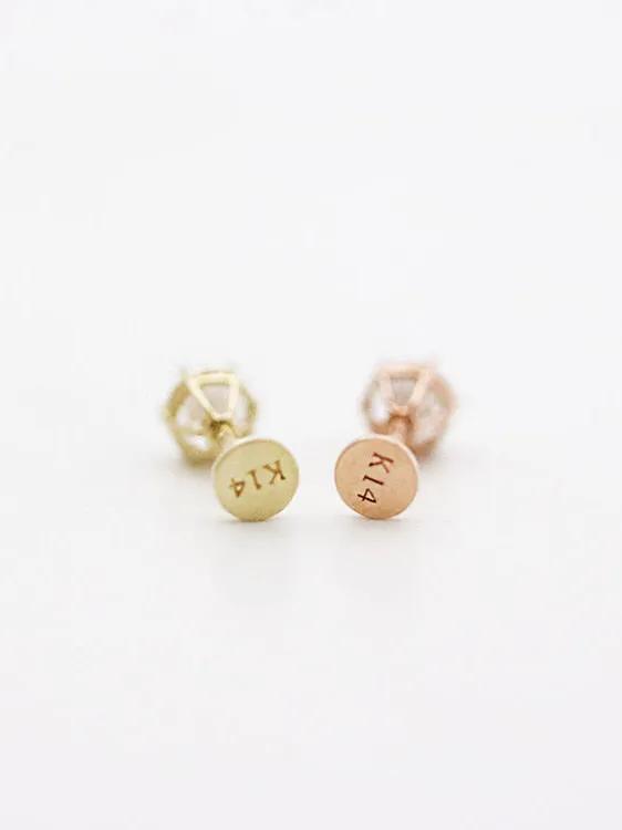 MinimalBijoux 14K Gold CZ Labret Piercing 18G PreStyled Sets