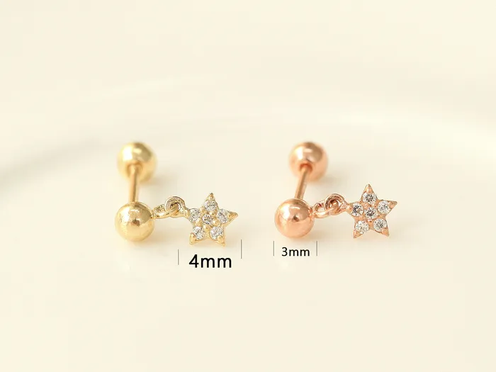 MinimalBijoux 14K gold flower dangle earring 20g Earrings