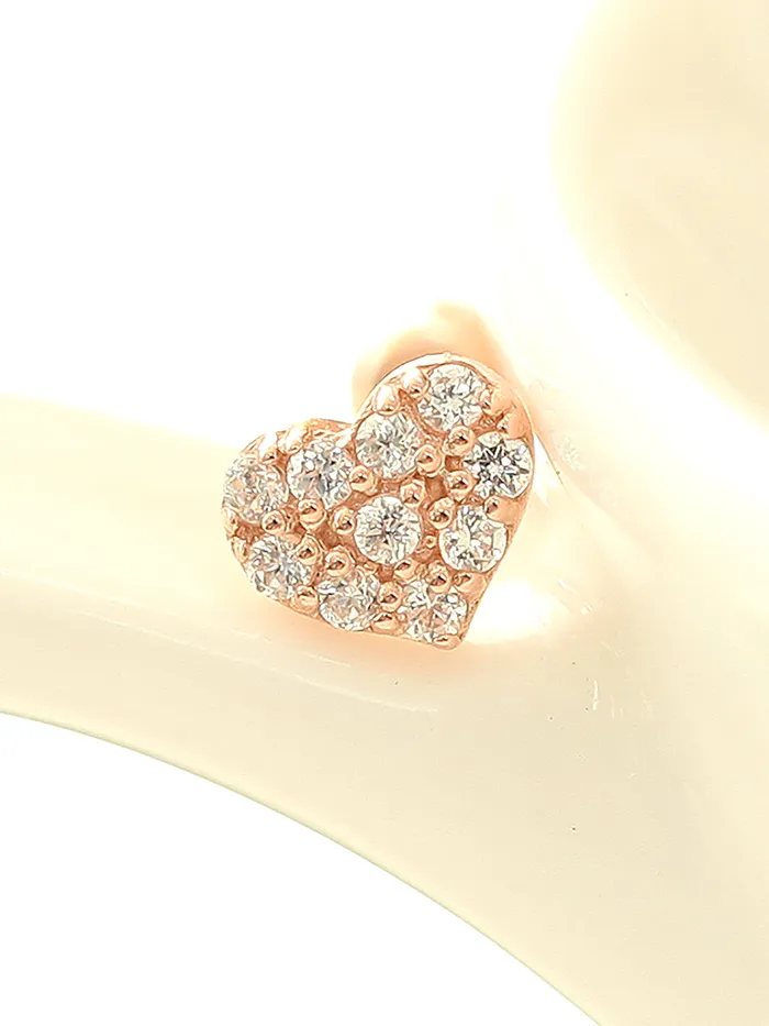MinimalBijoux 14K Gold Mini Volume Cubic Heart cartilage earring 20g Earrings