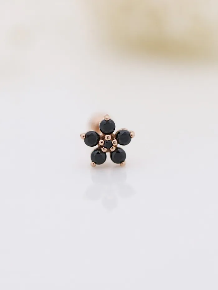 MinimalBijoux Earrings 14K Gold Best Flower Cartilage Earring 18G16G