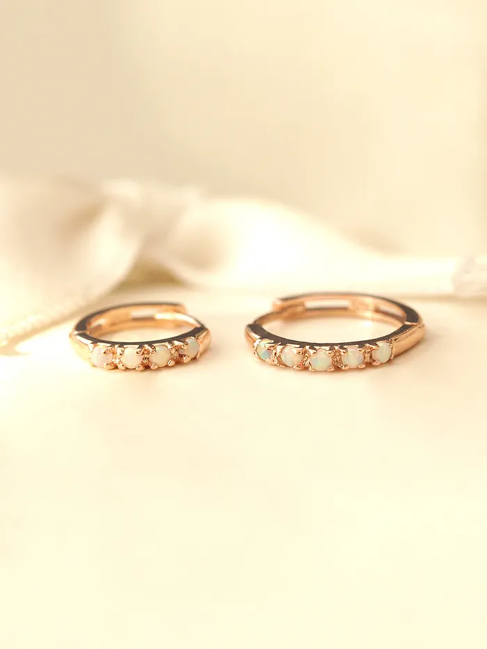 MinimalBijoux Earrings 14K Gold Daily Opal Conch Hoop Earring