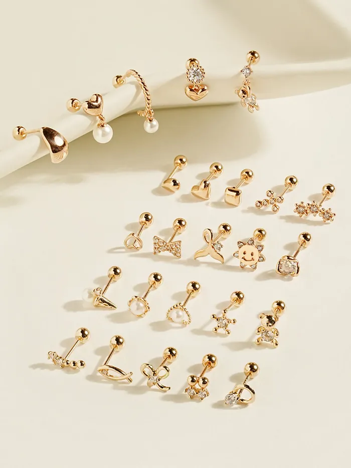 MinimalBijoux Earrings 14K Gold Ice Cream Cartilage Earring 20G