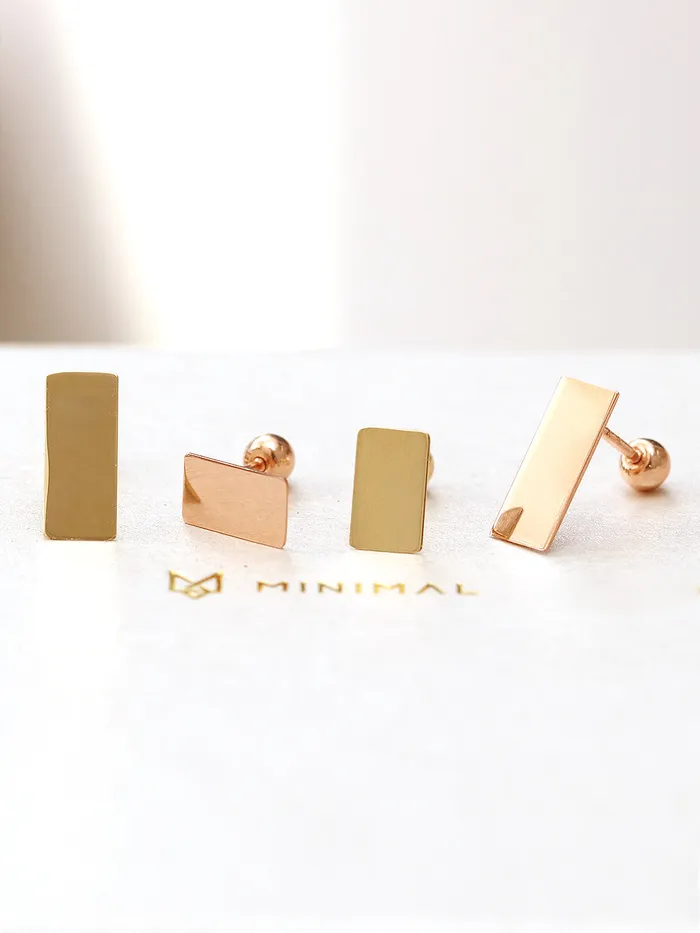 MinimalBijoux Earrings 14K gold Stick cartilage earring 20g