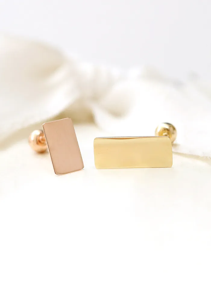 MinimalBijoux Earrings 14K gold Stick cartilage earring 20g