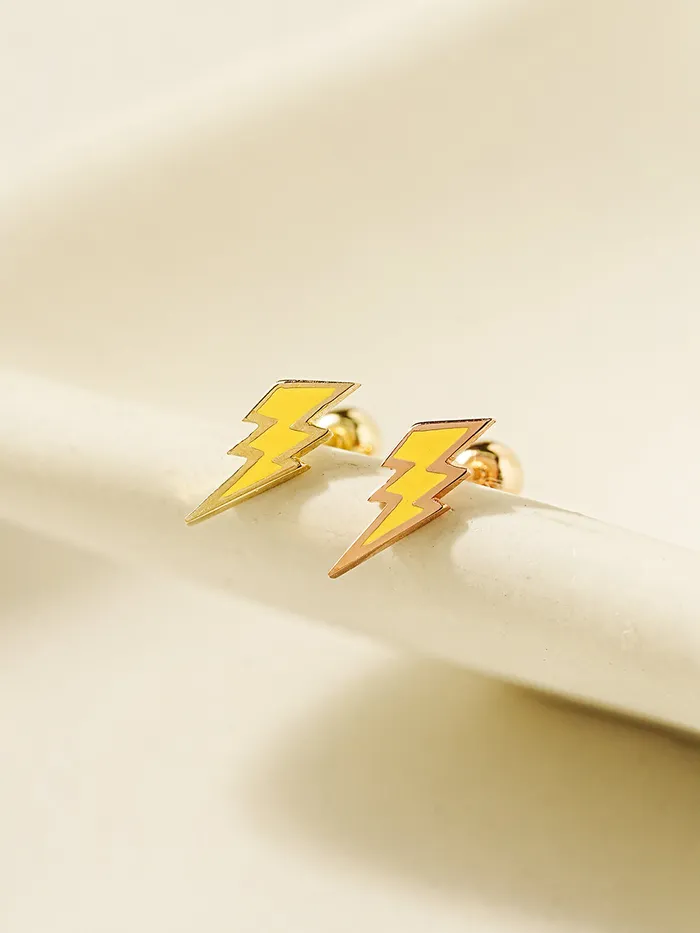 MinimalBijoux Earrings 14K Gold Vivid Thunder Cartilage Earring 20G