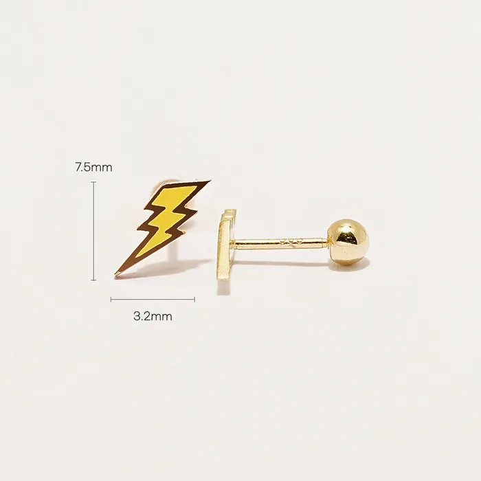 MinimalBijoux Earrings 14K Gold Vivid Thunder Cartilage Earring 20G