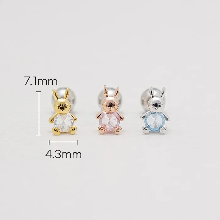 MinimalBijoux Earrings Miss Bunny Cartilage Ear Piercing 18G16G