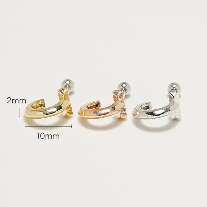 MinimalBijoux Earrings Motive Box Cartilage Ear Piercing 16G