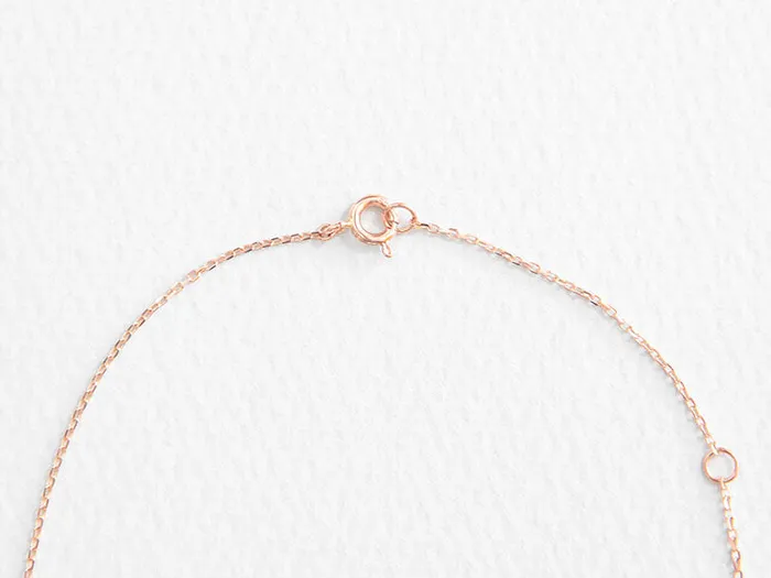 MinimalBijoux Necklaces 14K 18K Gold Initial Dia Necklace
