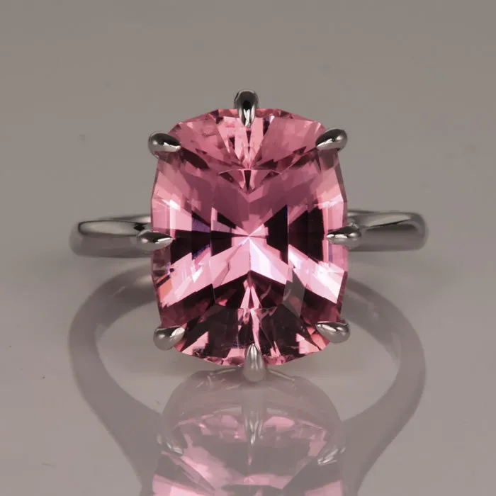 Moriartys Gem Art 14K White Gold Antique Cushion Pink Tourmaline Ring 631cts Rings Moriartys Gem Art 14K White Gold Antique Cushion Pink Tourmaline Ring 631cts Rings