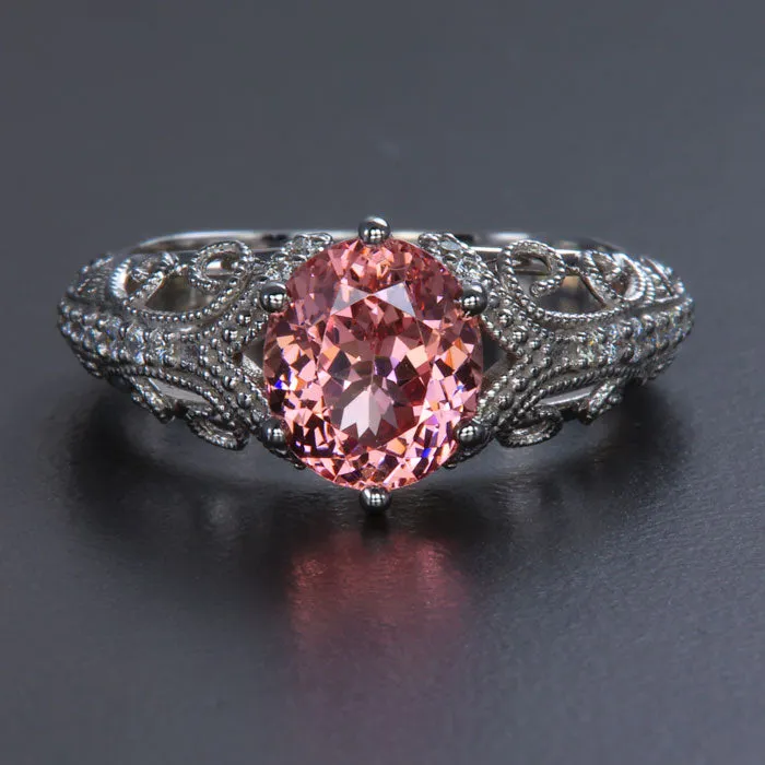 Moriartys Gem Art Rings ON HOLD FOR LUIS 14K White Gold Mahenge Malaya Garnet and Diamond Ring 258 Carats Moriartys Gem Art Rings ON HOLD FOR LUIS 14K White Gold Mahenge Malaya Garnet and Diamond Ring 258 Carats