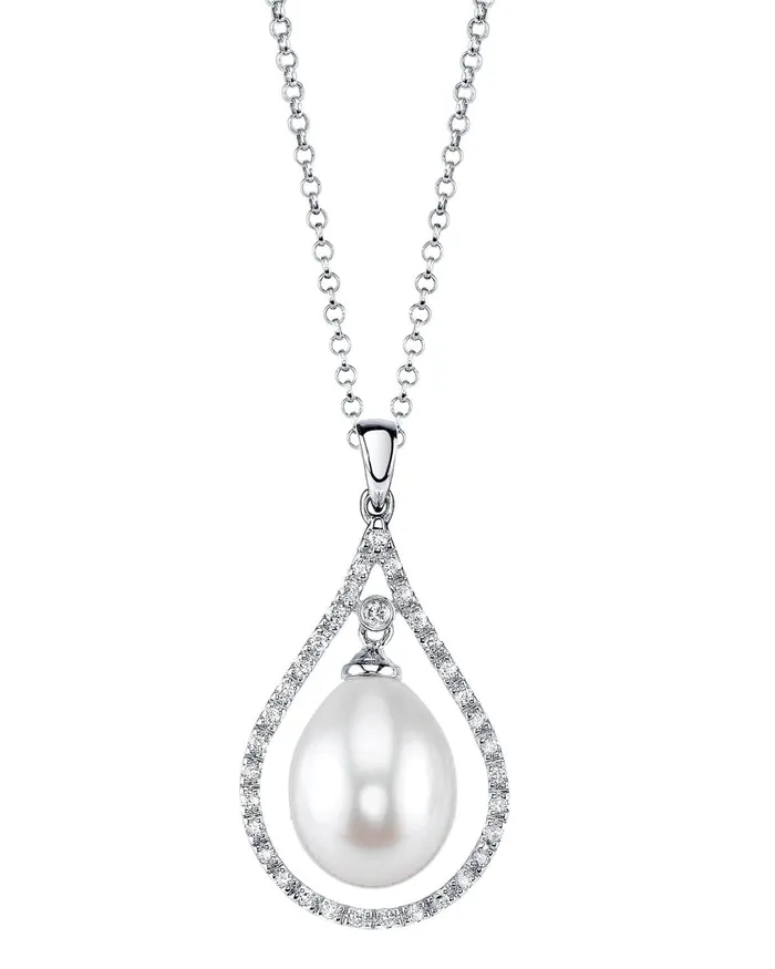 Necklaces Freshwater Pearl Diamond Danielle Pendant SPT