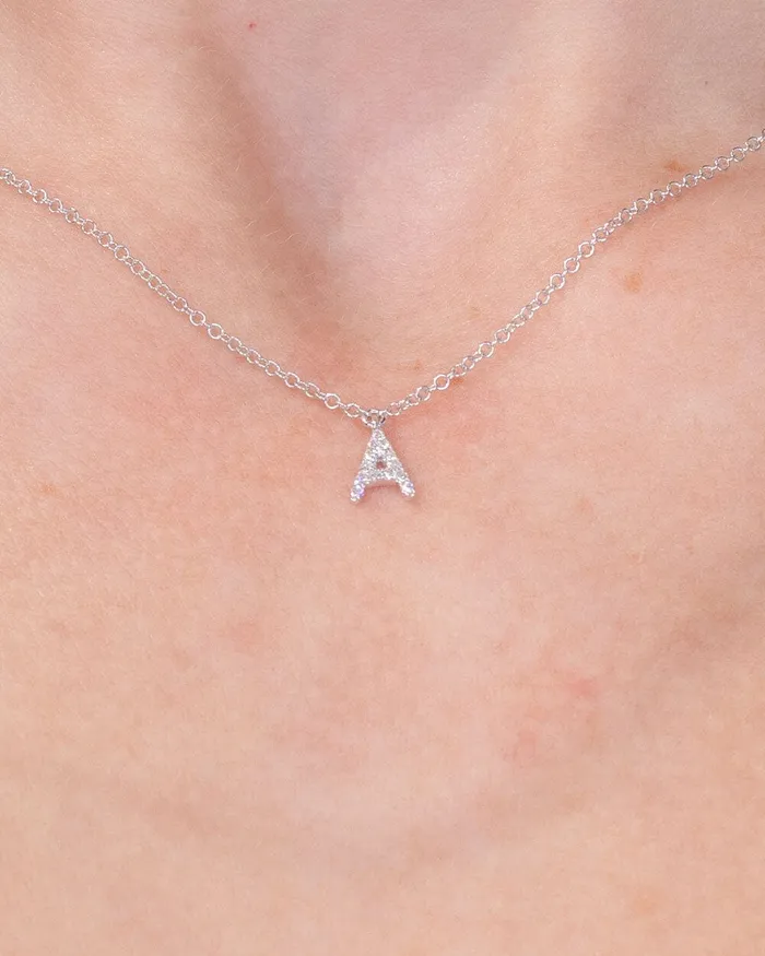 Necklaces Princess Bride Diamonds Initial Pav Diamond Necklace