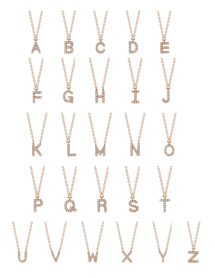Necklaces Princess Bride Diamonds Initial Pav Diamond Necklace