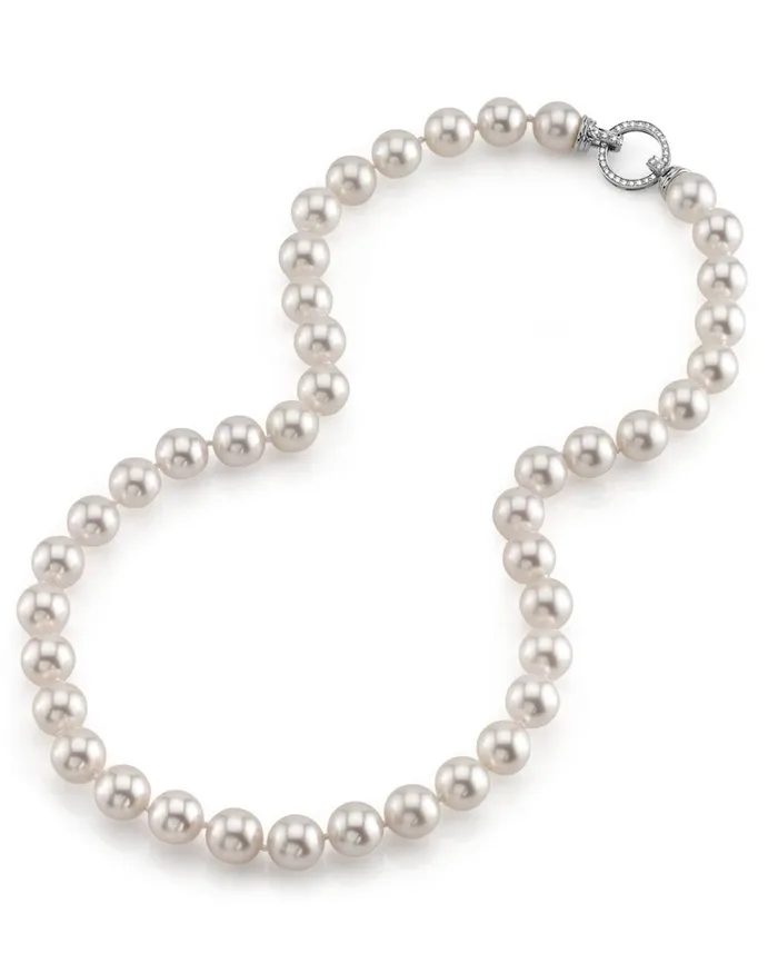 Necklaces White Japanese Hanadama Akoya Pearl Necklace 9510mm SPT