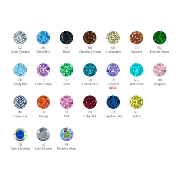 NeoMetal Charm Necklaces Two CZ Cluster End by NeoMetal