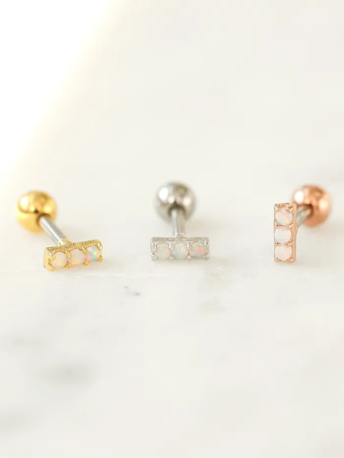 Opal stick cartilage earring MinimalBijoux Earrings