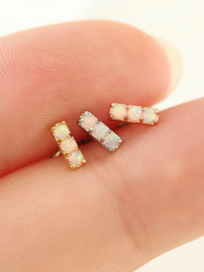 Opal stick cartilage earring MinimalBijoux Earrings
