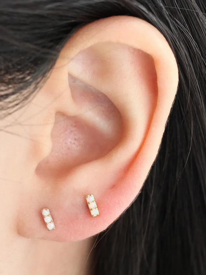 Opal stick cartilage earring MinimalBijoux Earrings