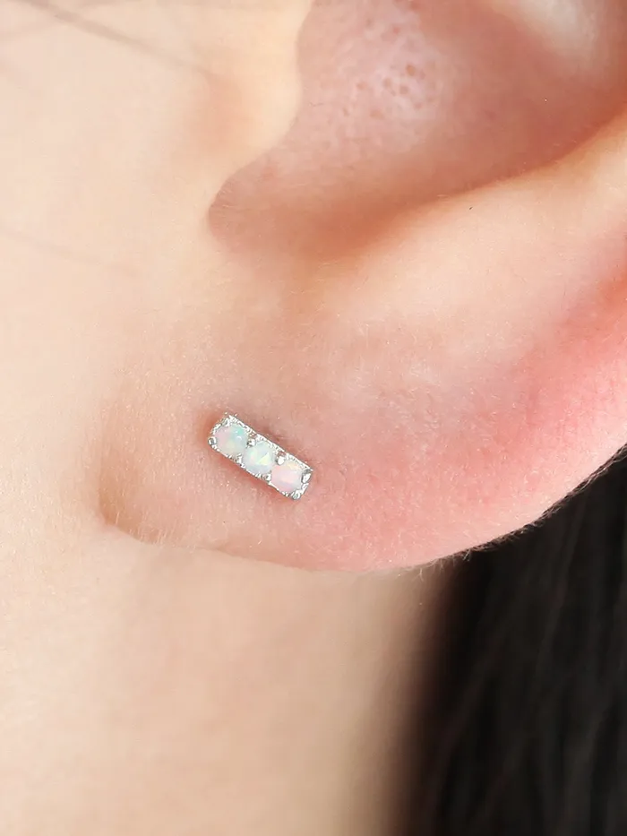 Opal stick cartilage earring MinimalBijoux Earrings