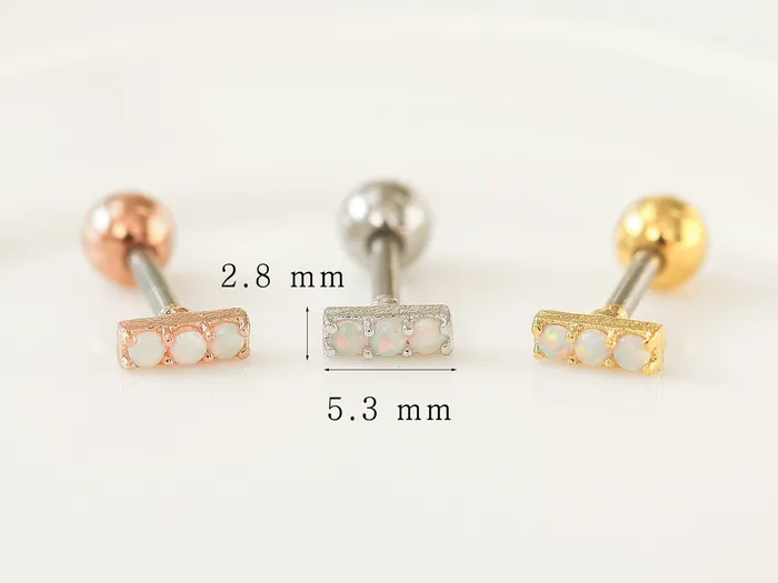Opal stick cartilage earring MinimalBijoux Earrings