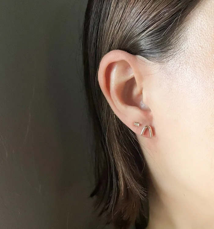 PreStyled Sets Sheena Marshall Jewelry Arch Studs Solid Gold