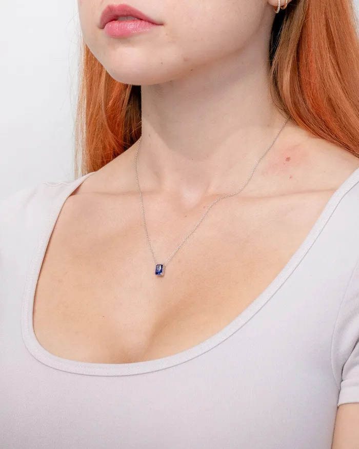 Princess Bride Diamonds Necklaces 137ct Lab Sapphire Necklace