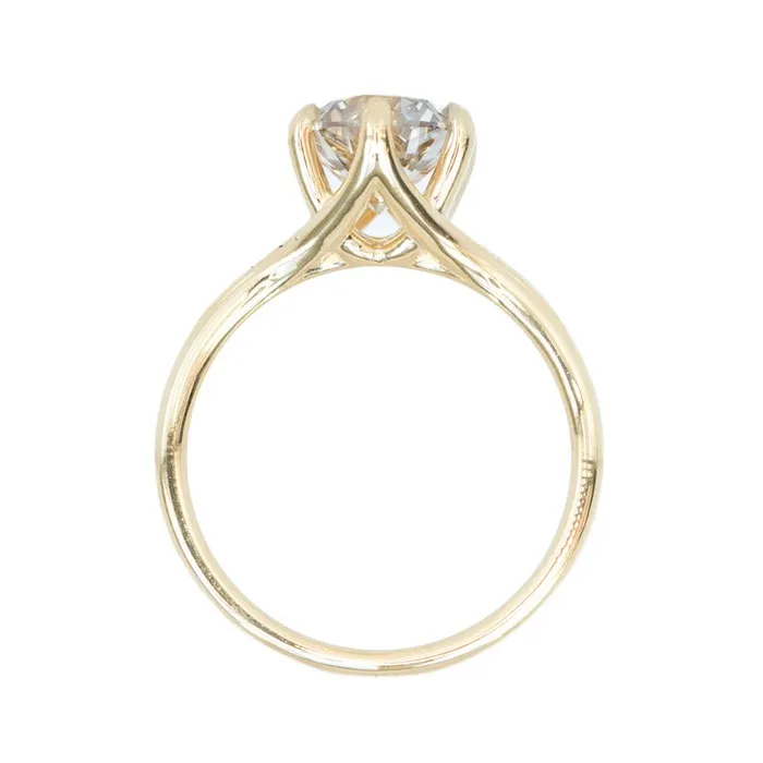 Rings Anueva Jewelry 203ct light champagne diamond six prong ring in 18k yellow