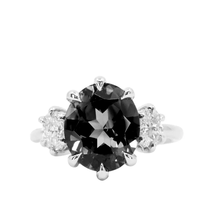 Rings Anueva Jewelry Antique Inspired Three Stone Band Setting