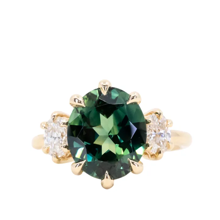 Rings Anueva Jewelry Antique Inspired Three Stone Band Setting