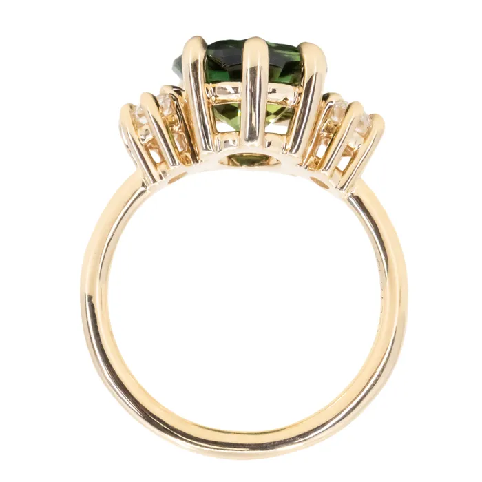 Rings Anueva Jewelry Antique Inspired Three Stone Band Setting