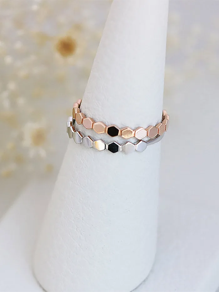 Rings MinimalBijoux 14K 18K Gold Hexagon Ring