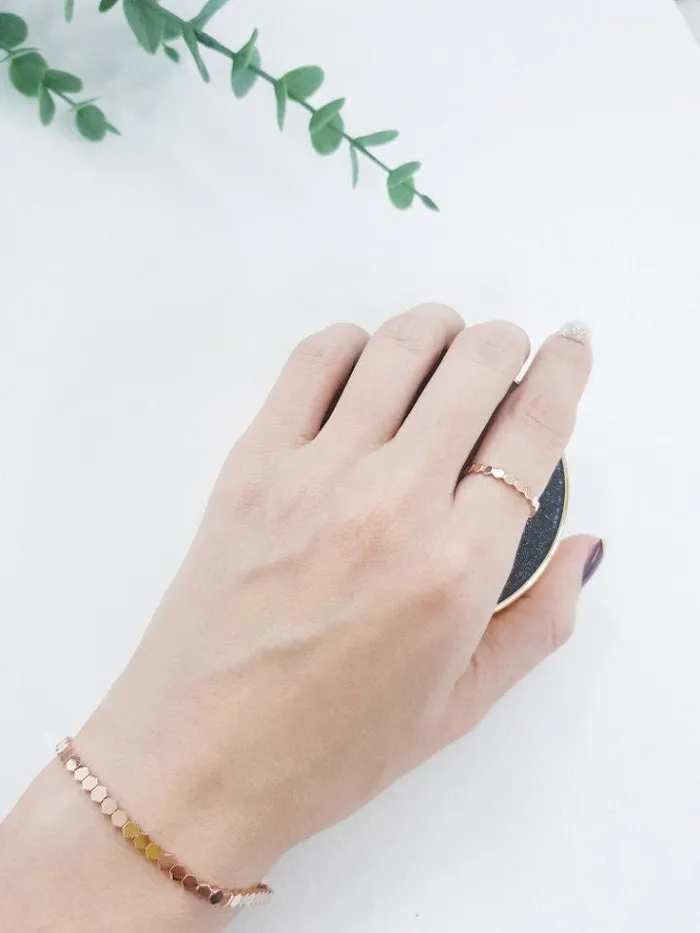 Rings MinimalBijoux 14K 18K Gold Hexagon Ring
