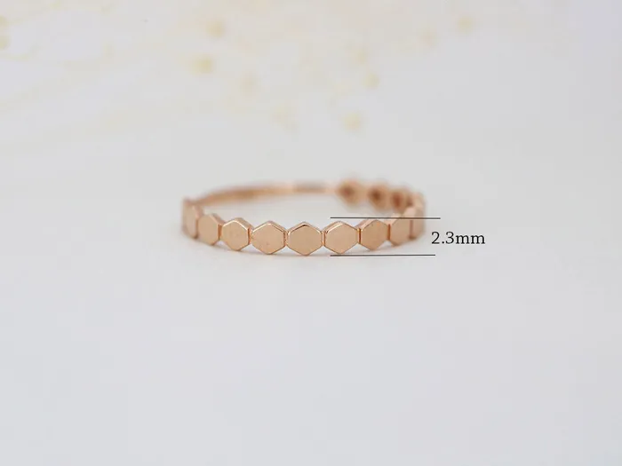 Rings MinimalBijoux 14K 18K Gold Hexagon Ring