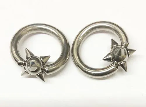 Rings Tulsa Body Jewelry 14g Stainless Captive Spiked Bead Ring
