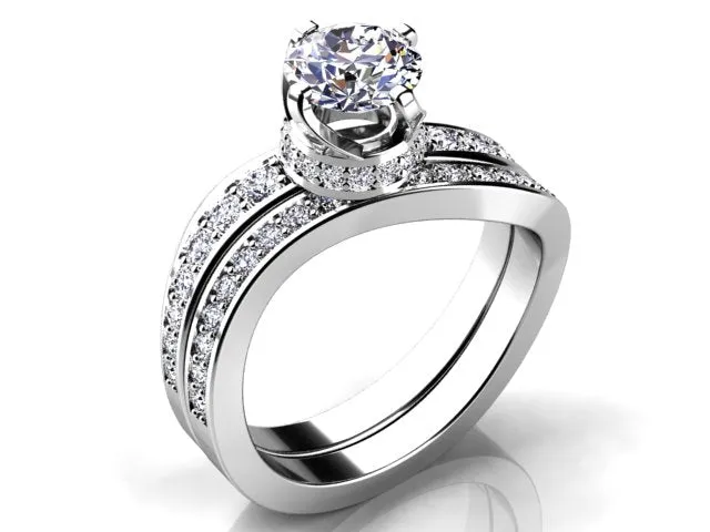Rings vendorunknown Christopher Michael Collection Round Brilliant Diamond Engagement Ring