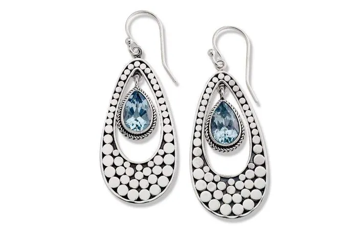 Samuel B Earrings Ayung Earrings Blue Topaz