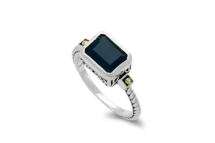 Samuel B Rings Eirini Ring Blue Sapphire