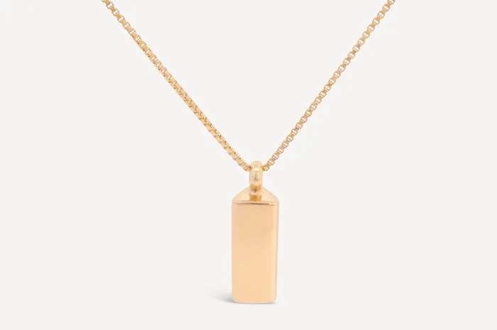 Sheena Marshall Forma Knife Edge Pendant Necklace Solid Gold Necklaces