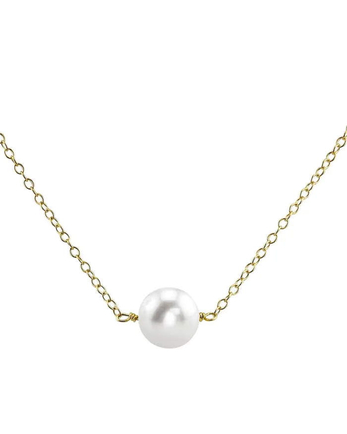 SPT Freshwater Solitaire Pearl Gold Pendant Necklaces
